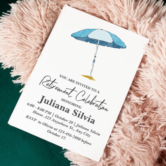Elegant Beach Retirement Party Invitation (Creator Uploaded)