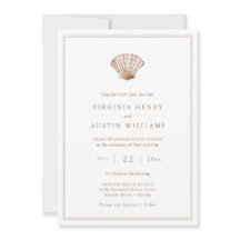 Elegant Beach Simple Wedding Invitation