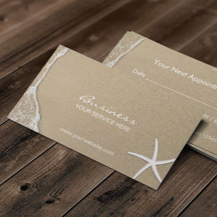 Elegant Beach & Starfish Appointment Reminder Card