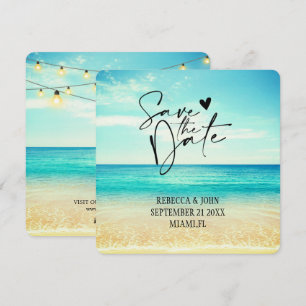 Elégant Beach Summer Wedding Enregistrer la carte 