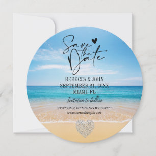 Elégant Beach Summer Wedding Enregistrer la carte 