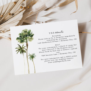 Elegant Beach Wedding Details Enclosure Card