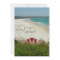 Elegant Beach Wedding Invitation Red Hearts