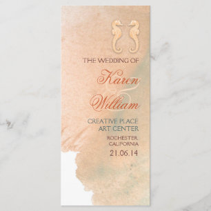 Elegant beach wedding programs
