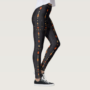 Elegant Bead Pattern Leggings