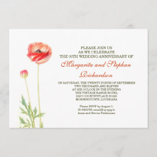 elegant beautiful anniversary invitations
