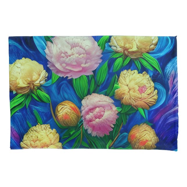 Elegant Beautiful Peony Collection Pillowcase (Front)