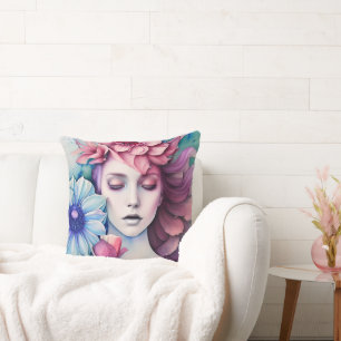 Elegant  beautiful unique floral deco throw pillow