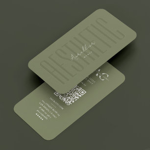 Elegant Beauty Aesthetic Professional Sage Business Card