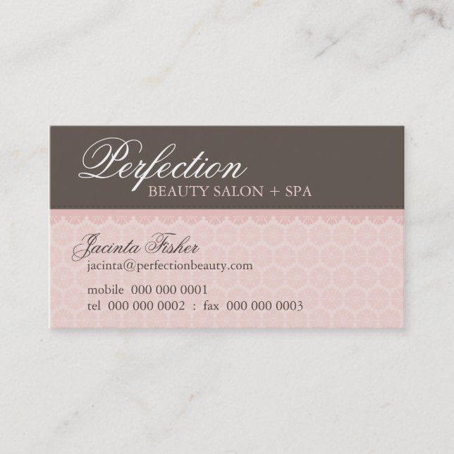 ELEGANT BEAUTY CARTE DE VISITE :: perfection 8AL (Devant)