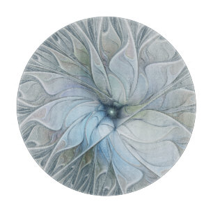 Elegant Beauty Modern Abstract Fractal Art Flower Cutting Board