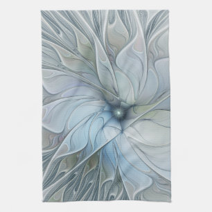 Elegant Beauty Modern Abstract Fractal Art Flower Kitchen Towel