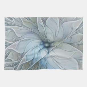 Elegant Beauty Modern Abstract Fractal Art Flower Kitchen Towel
