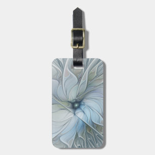 Elegant Beauty Modern Abstract Fractal Art Flower Luggage Tag