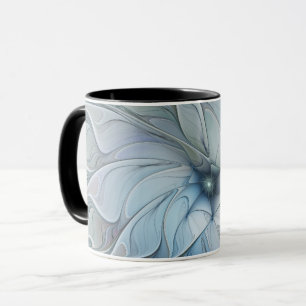 Elegant Beauty Modern Abstract Fractal Art Flower Mug