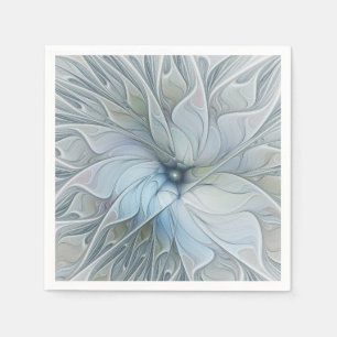 Elegant Beauty Modern Abstract Fractal Art Flower Napkin