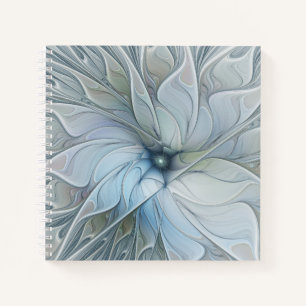 Elegant Beauty Modern Abstract Fractal Art Flower Notebook