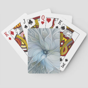 Elegant Beauty Modern Abstract Fractal Art Flower Playing Cards