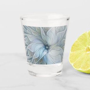 Elegant Beauty Modern Abstract Fractal Art Flower Shot Glass