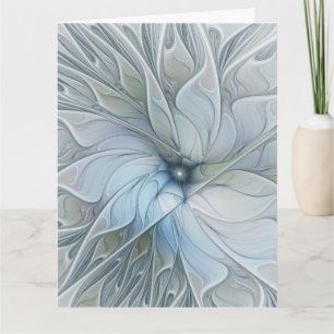 Elegant Beauty Modern Abstract Fractal Art Flower Thank You Card