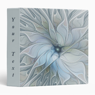 Elegant Beauty Modern Abstract Fractal Flower Text Binder