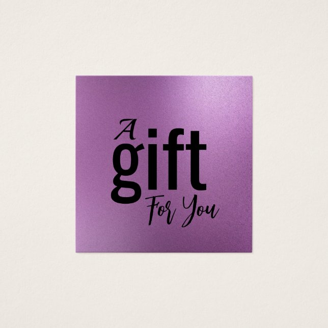 Elegant Beauty Salon Gift Certificate Card –Simple (Front)