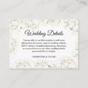 Elegant Beauty White Orchids Frame Enclosure Card