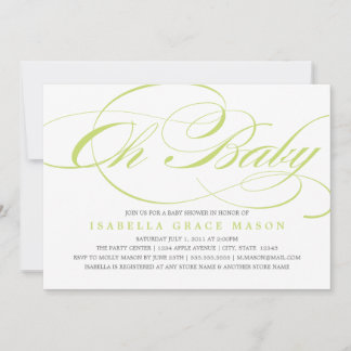 Élégant bébé Oh| Invitation Baby shower