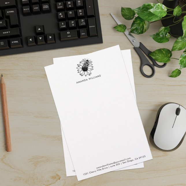Elegant Bee Custom Letterhead (Creator Uploaded)