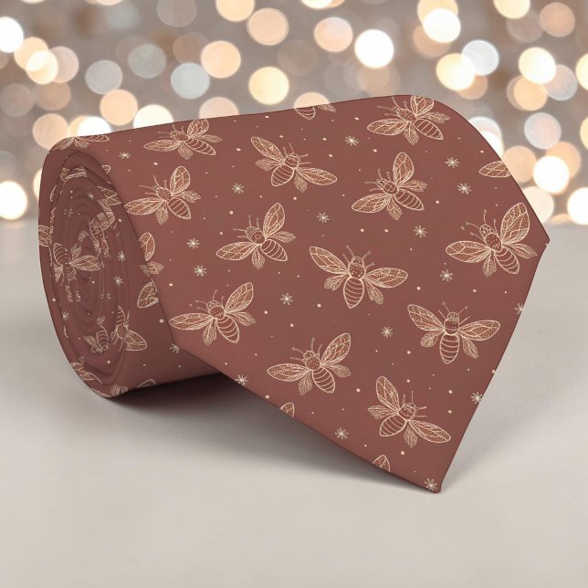 Elegant Bee Pattern Custom Necktie (Creator Uploaded)