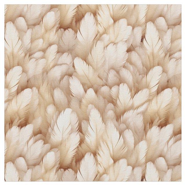 Elegant beige feathers fabric (Close Up)