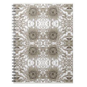 Elegant Beige Floral Journal Notebook