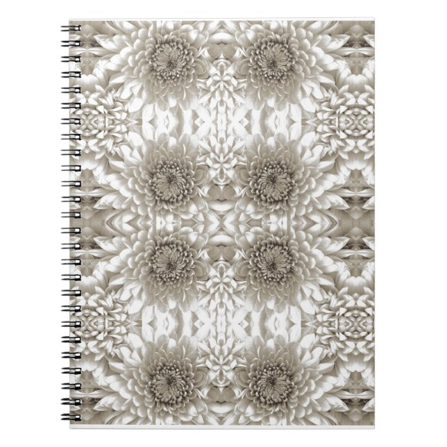 Elegant Beige Floral Journal Notebook (Front)