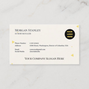 Elegant Beige Gold Embossed Minimalist Business Card