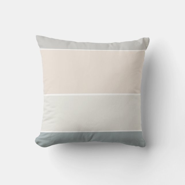 Elegant Beige Green Colour Harmony Trendy Chic Top Throw Pillow (Front)