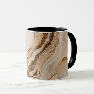 Elegant Beige Marble Abstract Art Mug