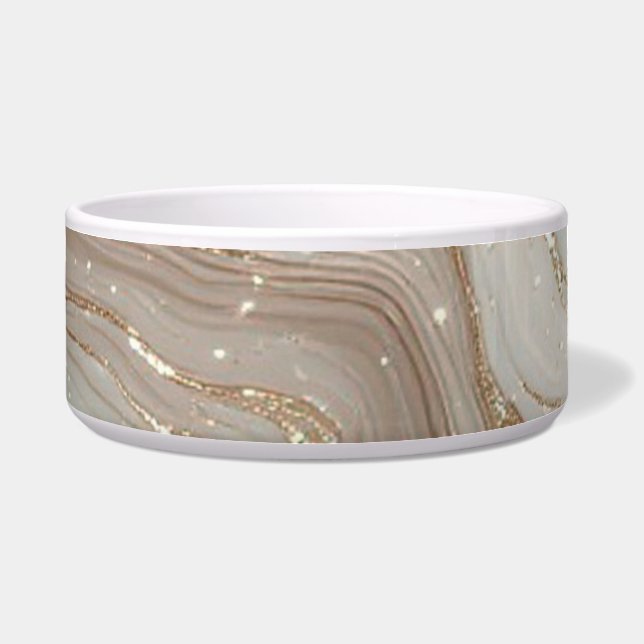 Elegant Beige Marble Background With Gold Glitter (Front)