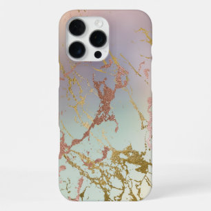 Elegant Beige Marble Mint Sage Green Rose Gold iPhone 16 Pro Max Case