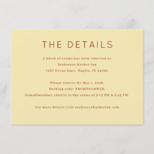 Elegant Beige Minimalist Details Enclosure Card