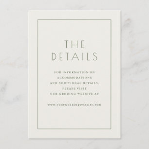 Elegant Beige Minimalist Details Enclosure Card