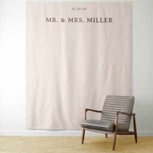 Elegant Beige Minimalist Typographic Tapestry