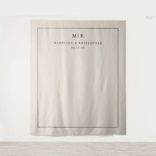 Elegant Beige Minimalist Typographic Tapestry