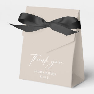 Elegant Beige Neutral Wedding Favor Box
