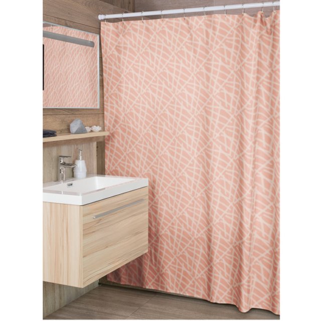 Elegant Beige Orange Abstract Shower Curtain (Creator Uploaded)