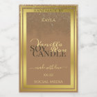 Elégant Beige Produit Emballage Étiquette Gold Fra