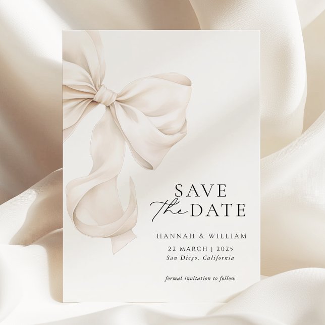 Elegant Beige Save the Date Card (Creator Uploaded)