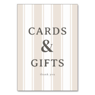 Elegant Beige Serif Thank You Card
