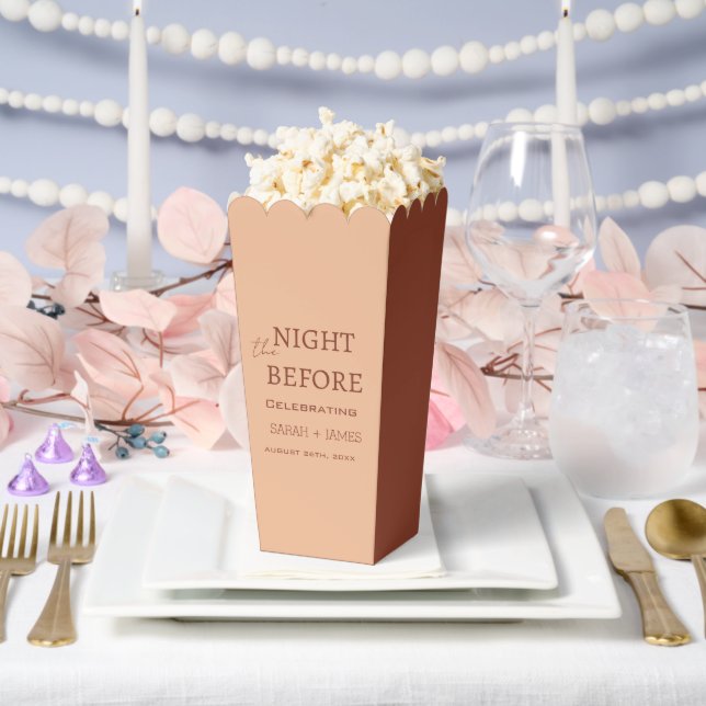 Elegant Beige Terracotta the Night Before Wedding  Favor Box (Wedding)