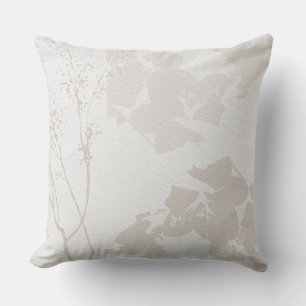 Elegant beige throw pillow