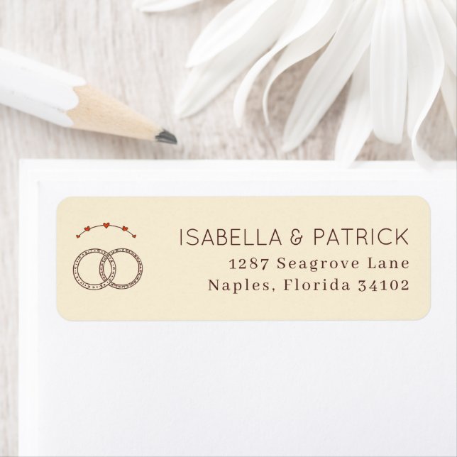 Elegant Beige Wedding Rings (Insitu)